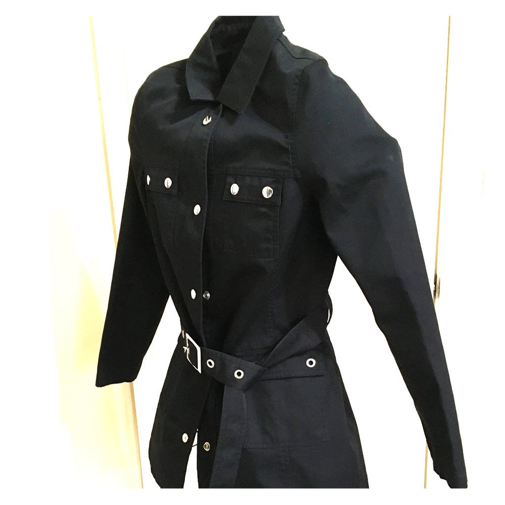 Old navy black trench coat